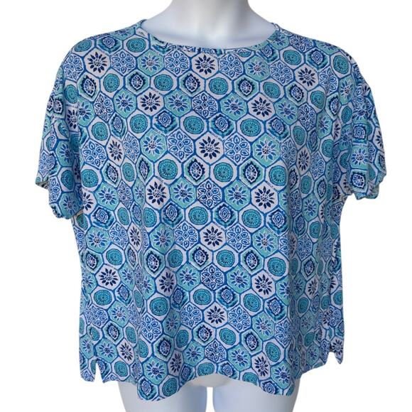 IBKUL Performance T Shirt with Sun Protection, More...Blue Mosaic Print size XXL - Picture 3 of 8